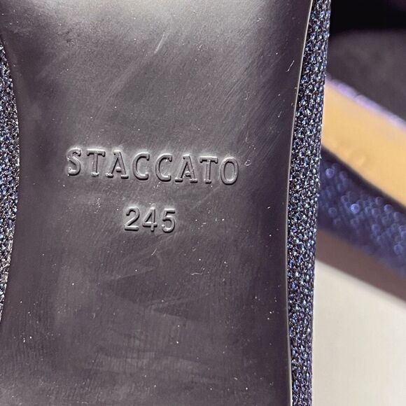 Staccato Big Eyes Wink Loafer / Slides Collections Sparkly Blue Women’s Size 8 - Picture 10 of 13